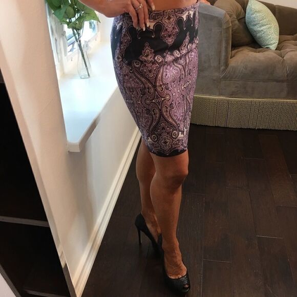 INC International Concepts Petite purple  paisley - Picture 3 of 8